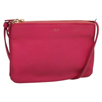 Pre-owned Celine Céline Trio Pink Leather Shoulder Bag ()