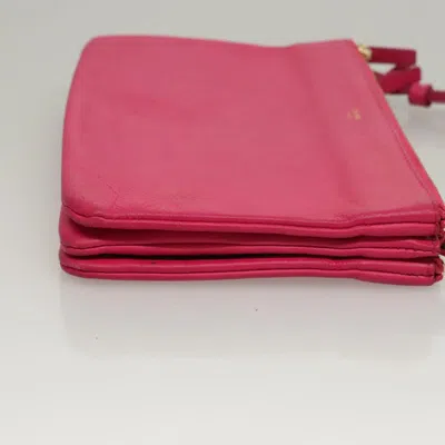 Pre-owned Celine Céline Trio Pink Leather Shoulder Bag ()