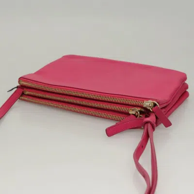 Pre-owned Celine Céline Trio Pink Leather Shoulder Bag ()