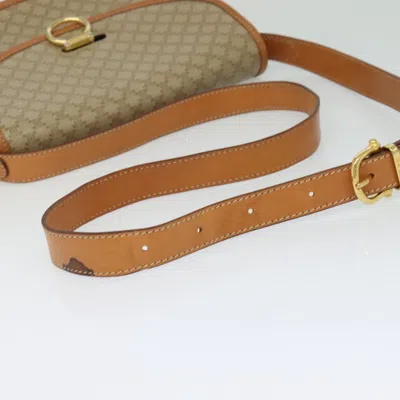 Pre-owned Celine Céline Triomphe Beige Canvas Shoulder Bag () In Sand