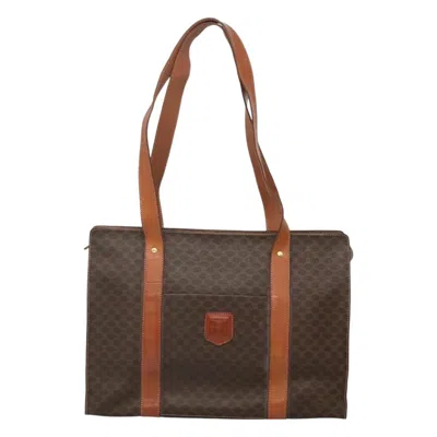 Pre-owned Celine Céline Triomphe Brown Canvas Shoulder Bag ()