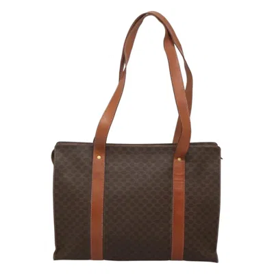Pre-owned Celine Céline Triomphe Brown Canvas Shoulder Bag ()