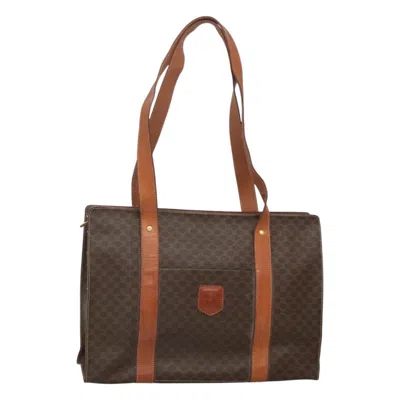 Pre-owned Celine Céline Triomphe Brown Canvas Shoulder Bag ()