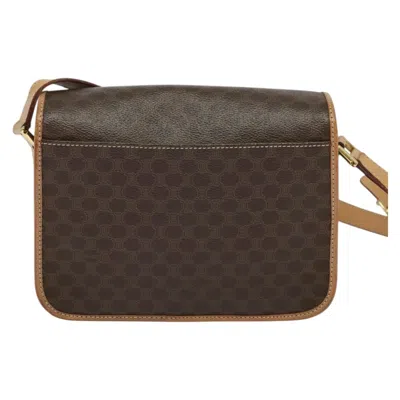 Pre-owned Celine Céline Triomphe Brown,gold Canvas Shoulder Bag () In Multi