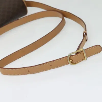 Pre-owned Celine Céline Triomphe Brown,gold Canvas Shoulder Bag () In Multi