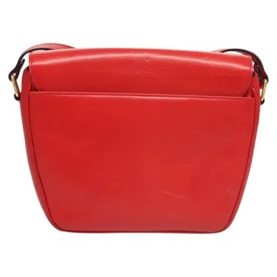 Pre-owned Celine Céline Triomphe Red Leather Shoulder Bag ()