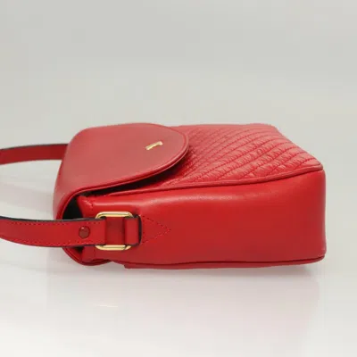Pre-owned Celine Céline Triomphe Red Leather Shoulder Bag ()