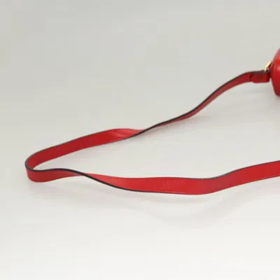 Pre-owned Celine Céline Triomphe Red Leather Shoulder Bag ()