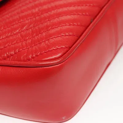 Pre-owned Celine Céline Triomphe Red Leather Shoulder Bag ()