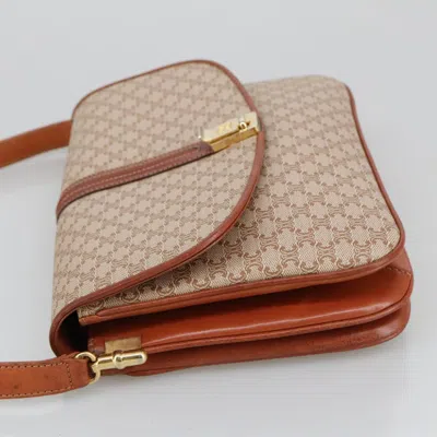 Pre-owned Celine Céline Triomphe Vintage Beige Canvas Shoulder Bag () In Sand
