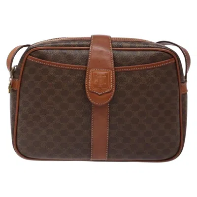 Pre-owned Celine Céline Triomphe Vintage Brown Canvas Shoulder Bag ()