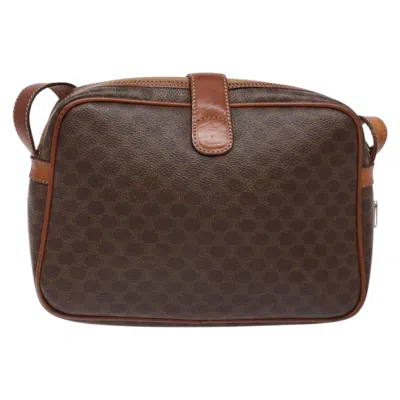 Pre-owned Celine Céline Triomphe Vintage Brown Canvas Shoulder Bag ()