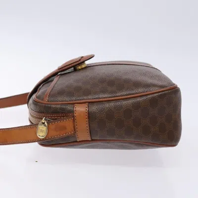 Pre-owned Celine Céline Triomphe Vintage Brown Canvas Shoulder Bag ()