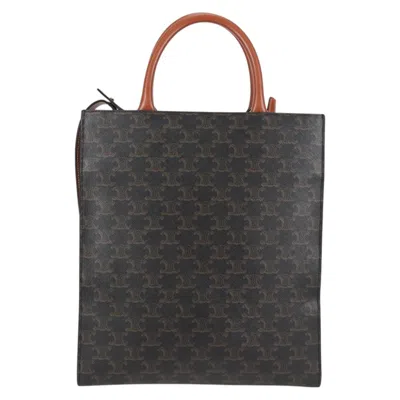 Pre-owned Celine Céline Vertical Cabas Black Pvc Tote Bag ()