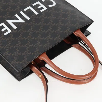 Pre-owned Celine Céline Vertical Cabas Black Pvc Tote Bag ()