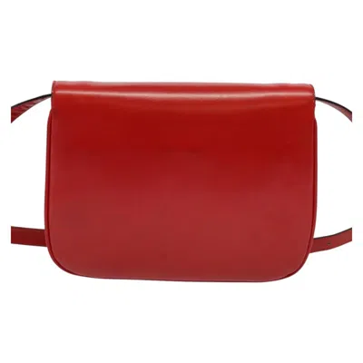 Pre-owned Celine Céline Vintage Red Leather Shoulder Bag ()