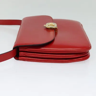 Pre-owned Celine Céline Vintage Red Leather Shoulder Bag ()