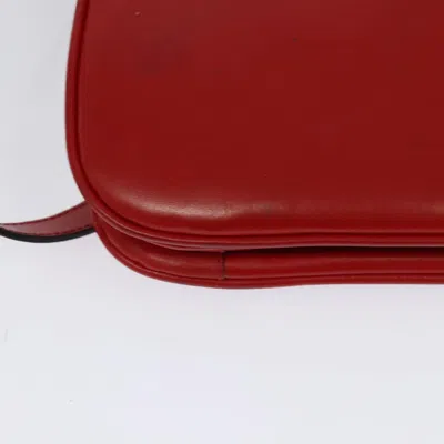 Pre-owned Celine Céline Vintage Red Leather Shoulder Bag ()