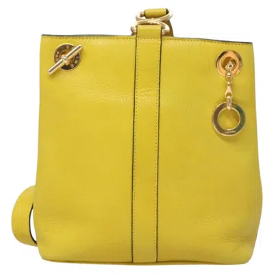 Pre-owned Celine Céline Yellow Leather Shoulder Bag ()