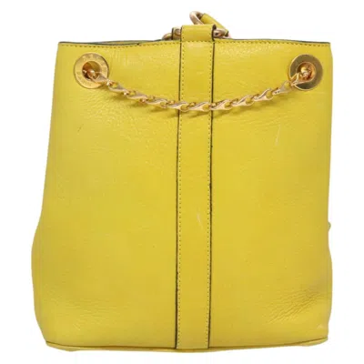 Pre-owned Celine Céline Yellow Leather Shoulder Bag ()