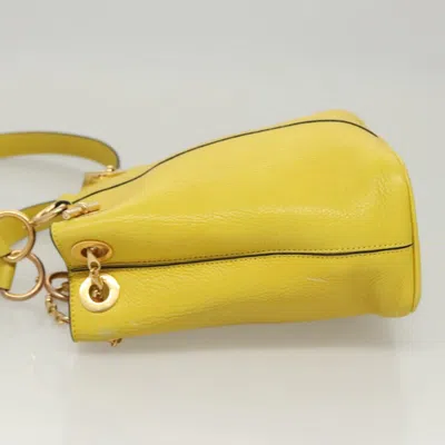 Pre-owned Celine Céline Yellow Leather Shoulder Bag ()