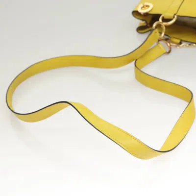 Pre-owned Celine Céline Yellow Leather Shoulder Bag ()