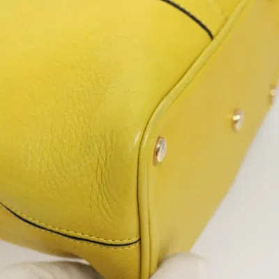 Pre-owned Celine Céline Yellow Leather Shoulder Bag ()