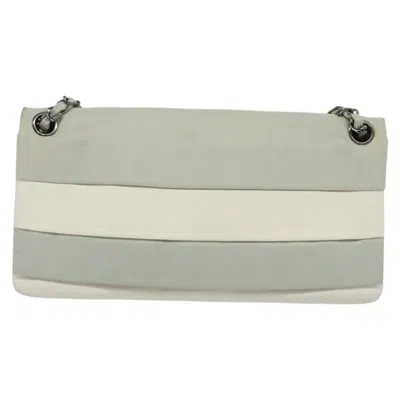 Pre-owned Chanel 2,55 Grey Nylon Shoulder Bag () In Gray