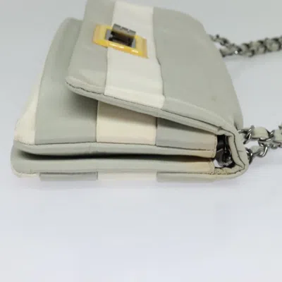 Pre-owned Chanel 2,55 Grey Nylon Shoulder Bag () In Gray