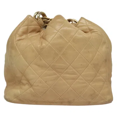 Pre-owned Chanel Beige Ceramic Shoulder Bag () In Sand