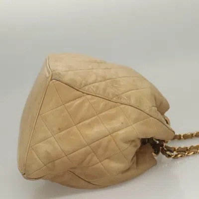 Pre-owned Chanel Beige Ceramic Shoulder Bag () In Sand