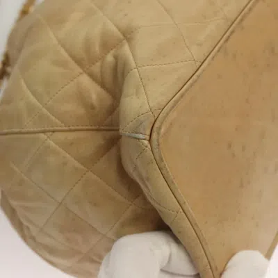 Pre-owned Chanel Beige Ceramic Shoulder Bag () In Sand