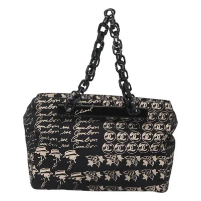 Pre-owned Chanel Black Canvas Tote Bag ()
