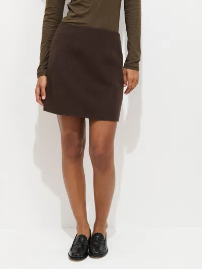 Alex Mill Naomi Mini Skirt In Doubleface Wool In Brown