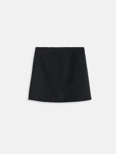 Alex Mill Naomi Mini Skirt In Doubleface Wool In Black