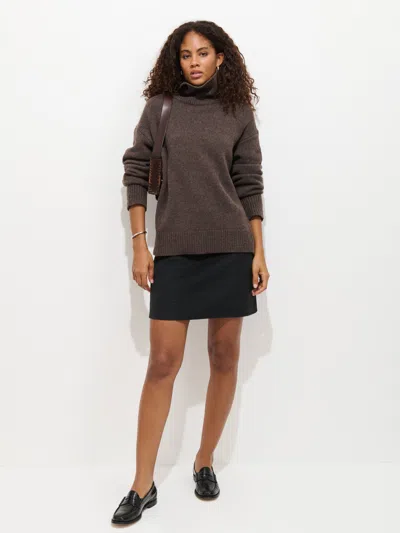 Alex Mill Naomi Mini Skirt In Doubleface Wool In Black