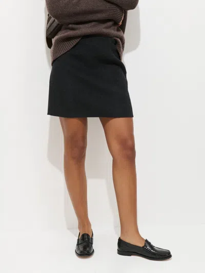 Alex Mill Naomi Mini Skirt In Doubleface Wool In Black