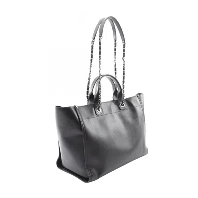 Pre-owned Chanel Black Leather Tote Bag ()