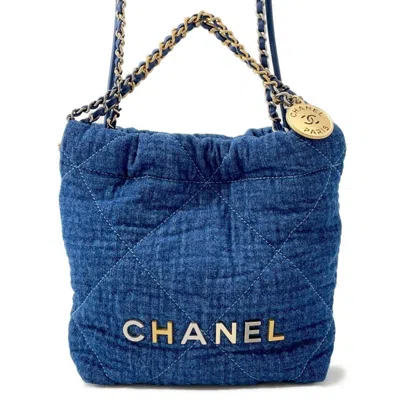 Pre-owned Chanel Blue Denim Handbag Shoulder Bag ()