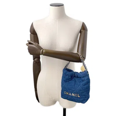 Pre-owned Chanel Blue Denim Handbag Shoulder Bag ()