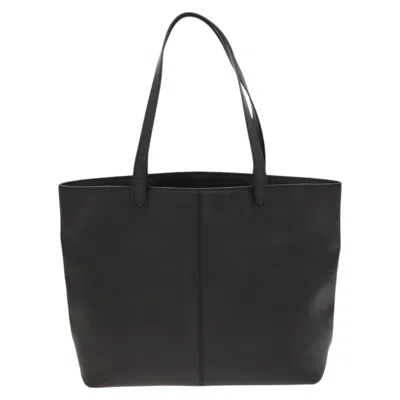 Pre-owned Chanel Cabas Black Leather Tote Bag ()