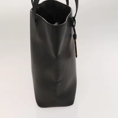 Pre-owned Chanel Cabas Black Leather Tote Bag ()