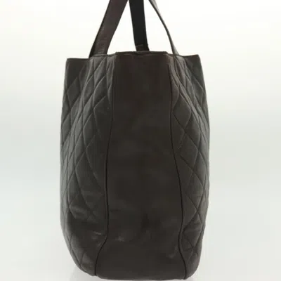 Pre-owned Chanel Brown,gold Leather Tote Bag () In Multi