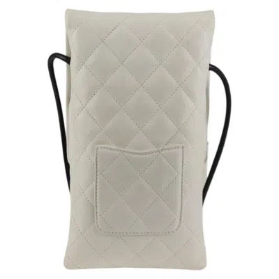 Pre-owned Chanel Cambon Line White Leather Shoulder Bag ()