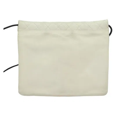 Pre-owned Chanel Cambon White Leather Shoulder Bag ()