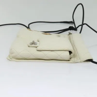 Pre-owned Chanel Cambon White Leather Shoulder Bag ()