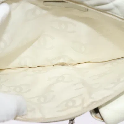 Pre-owned Chanel Cambon White Leather Shoulder Bag ()