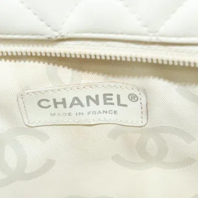 Pre-owned Chanel Cambon White Leather Shoulder Bag ()