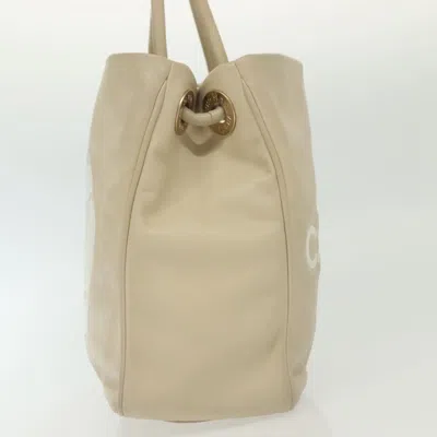 Pre-owned Chanel Camellia Beige Leather Shoulder Bag () In Sand