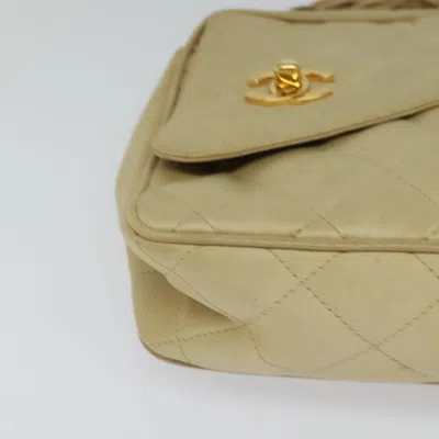 Pre-owned Chanel Camera Beige Silk Shoulder Bag () In Sand